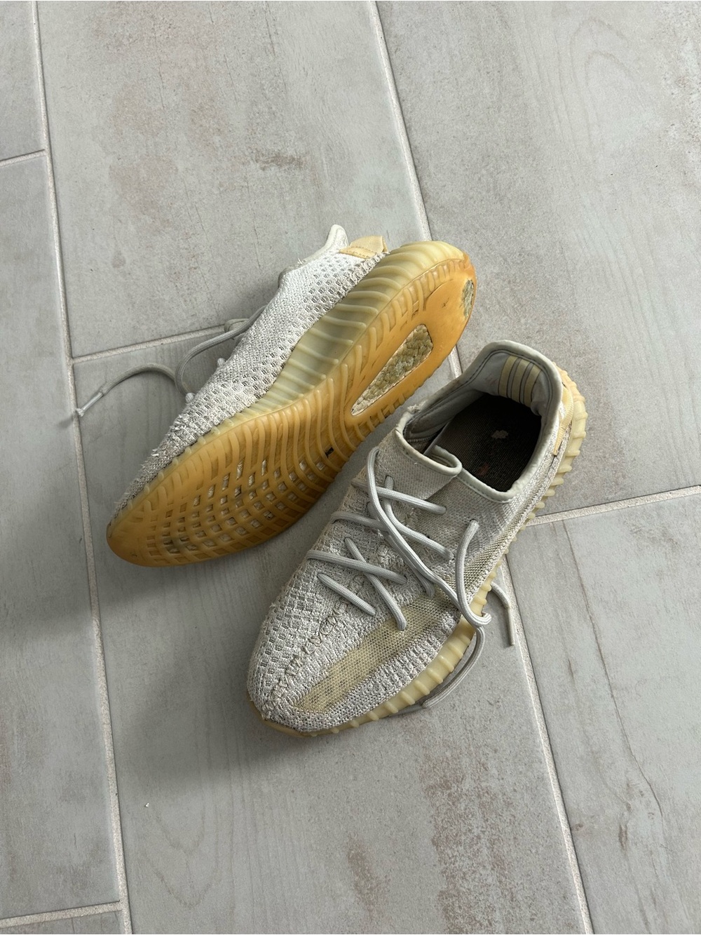 Men’s Yeezy Boost 350 V2 'Natural' Knit semi Frozen Yellow size 10.5